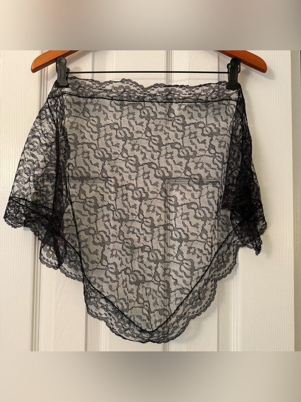 Vintage Mantilla Veil Catholic Church Black Lace Head Cover